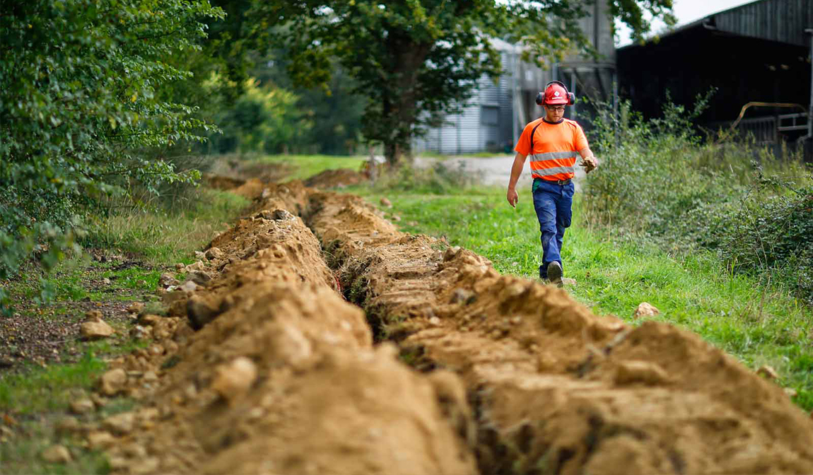 Pose de canalisations pour l’eau potable